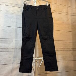 Talbots Black Dark Denim Straight Jeans Women’s size 12 Excellent Condition